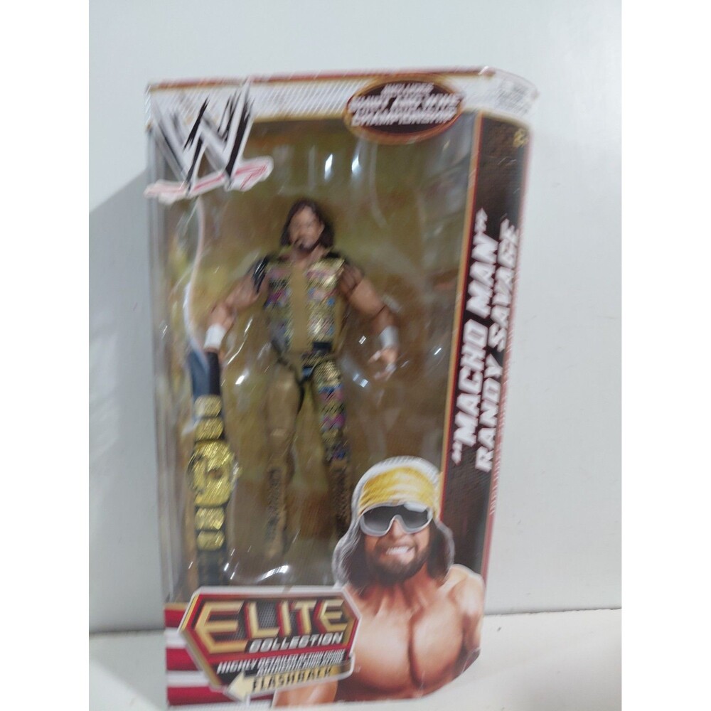 Mattel WWE Elite Flashback Macho Man Randy Savage Action Figure w/box